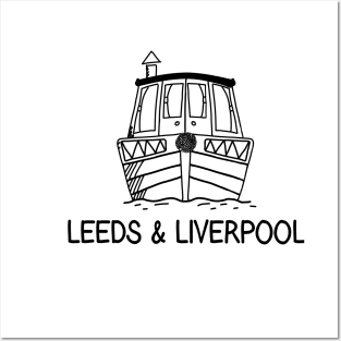 Leed and Liverpool Canal Boat Narrowboat Posters and Art